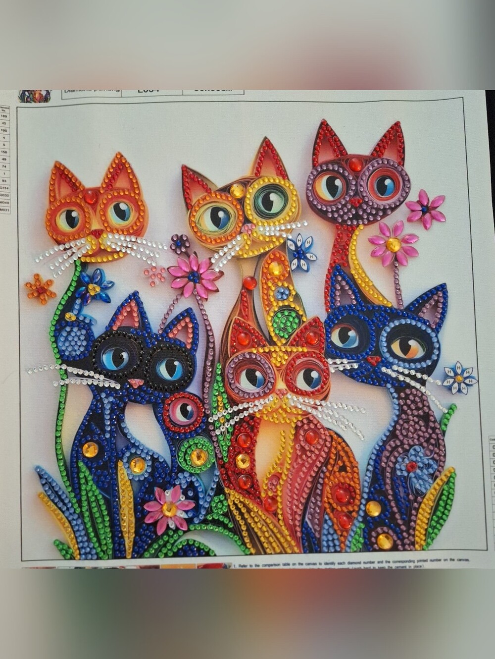 Retro Diamond Art Cat Art Canvas Cats Mid Century Modern